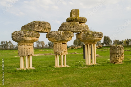 Antica Grecia , area archeologica Metaponto , Italia