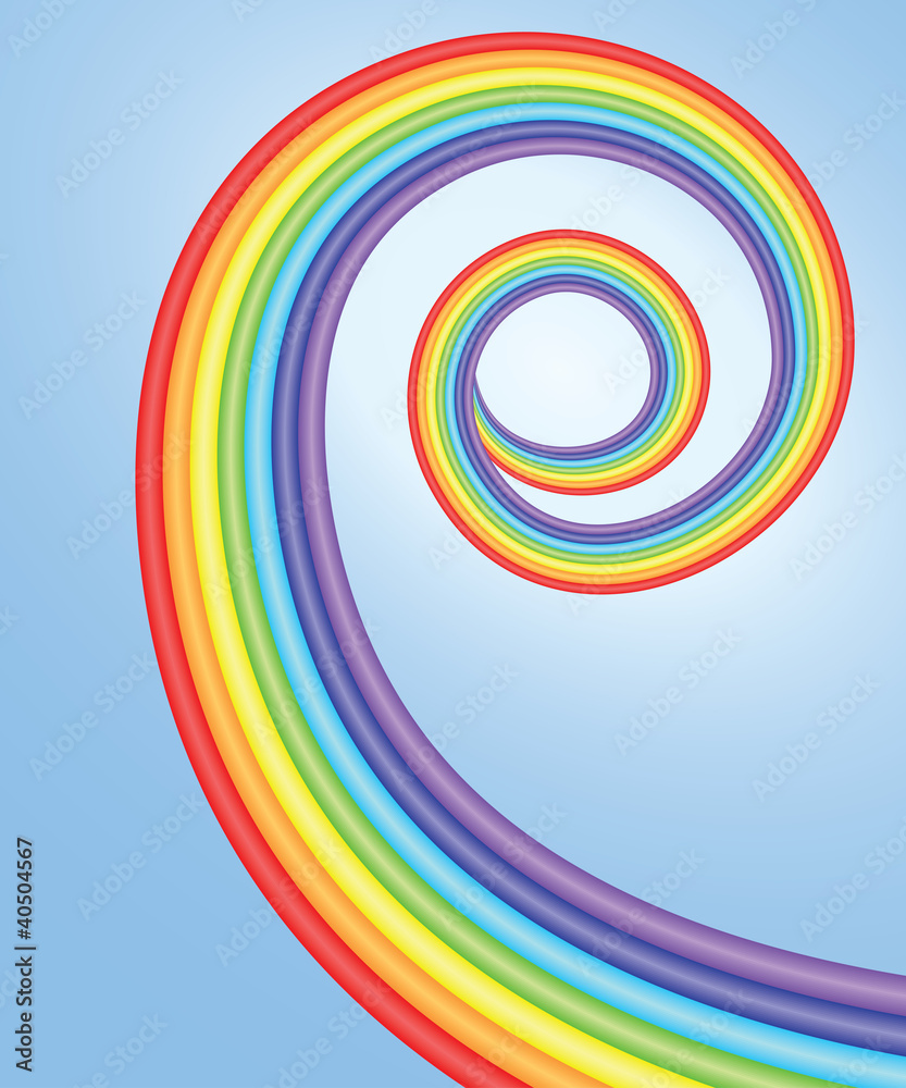blue background with spiral rainbow vector illustration blue background with spiral rainbow vector illustration