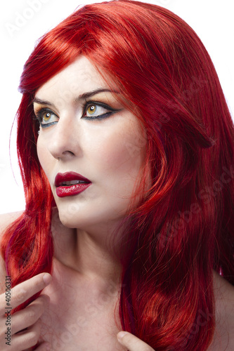 Red Hair woman. Fashion Girl Portrait. spring concept