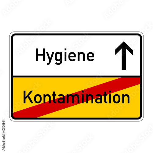 ortsschild kontamination hygiene I