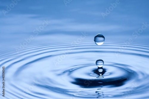 Water drop closeup