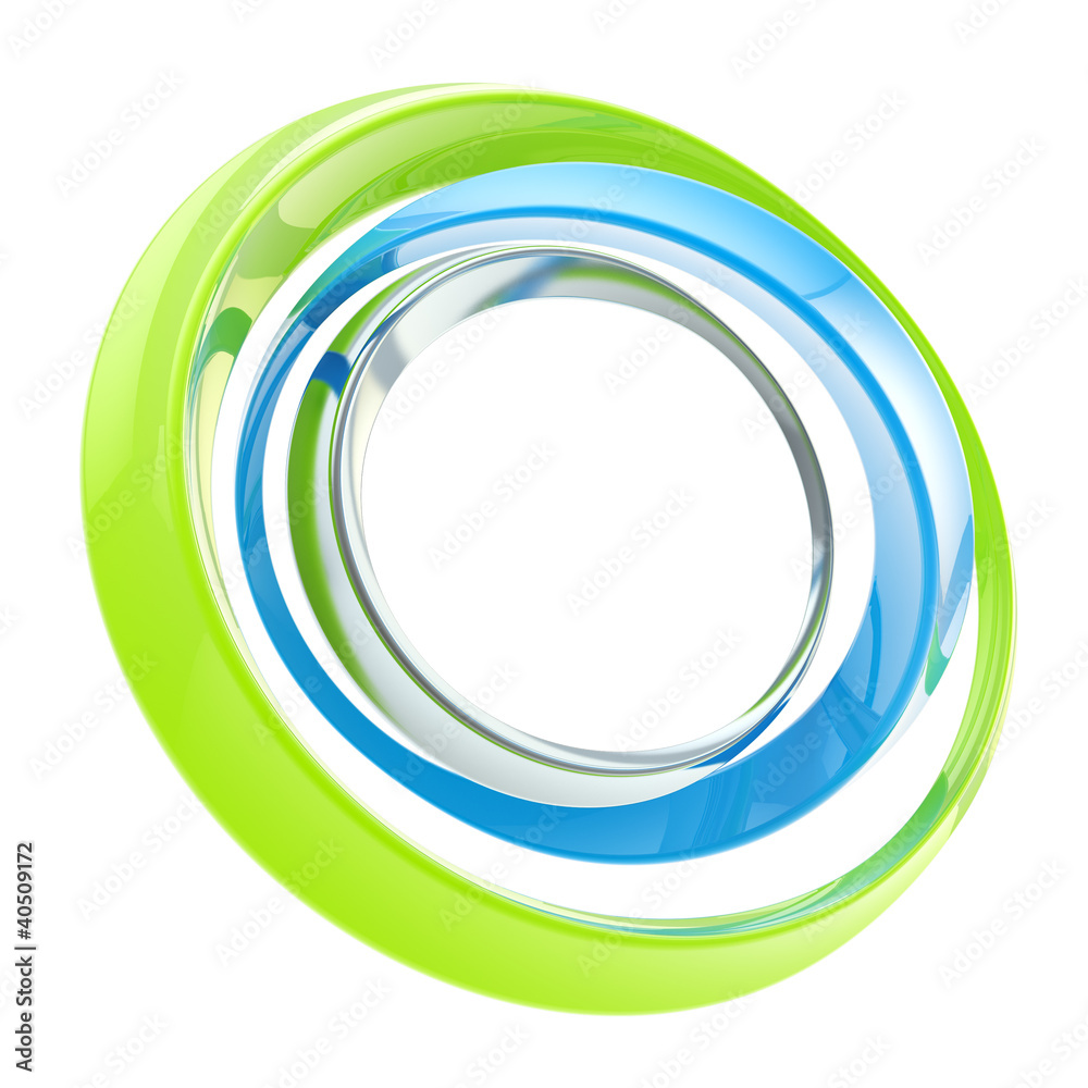 Abstract circle frame made of rings Abstract circle frame made of rings