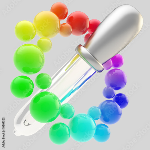 Gradient color picker icon isolated