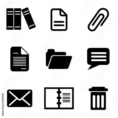 computer icons of email message and letter