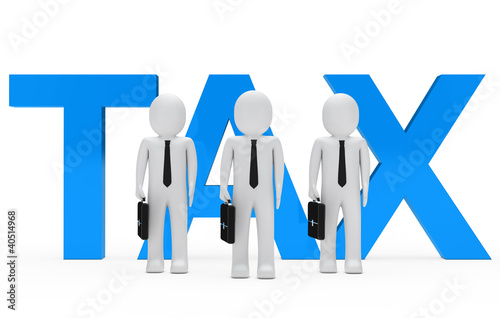 Canvas Print Tax Businessmen