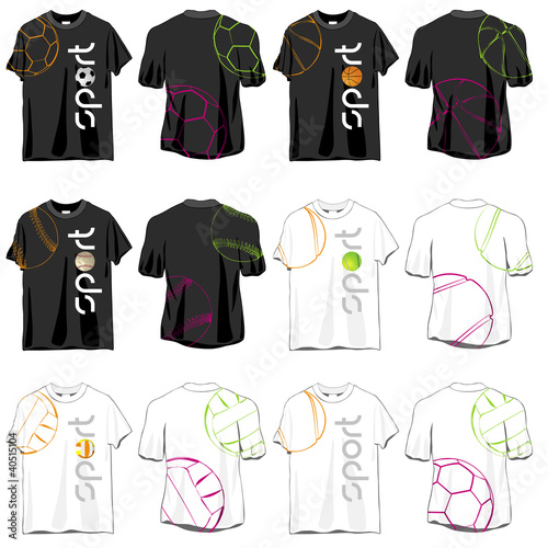 Sport T-shirts Designs Set