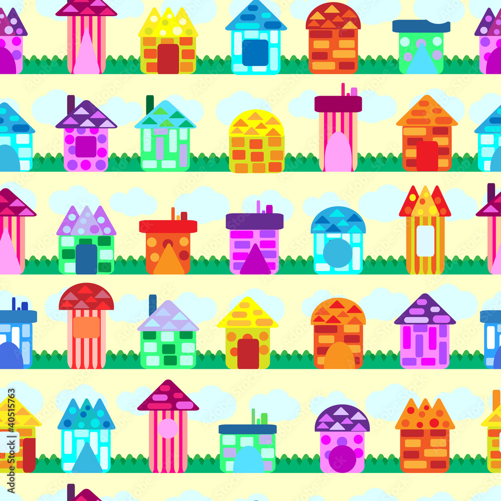 Seamless with houses Seamless with houses