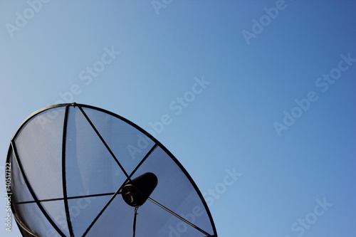 Satellite dish in sky