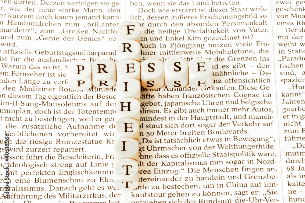 Fototapeta premium Pressefreiheit