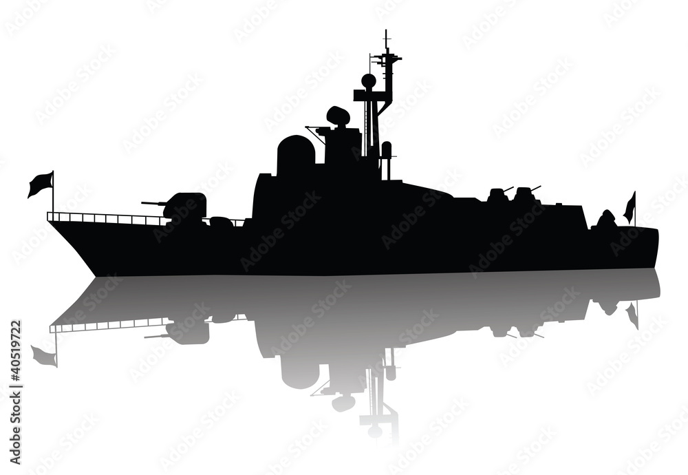 Soviet (russian) missile boat  silhouette