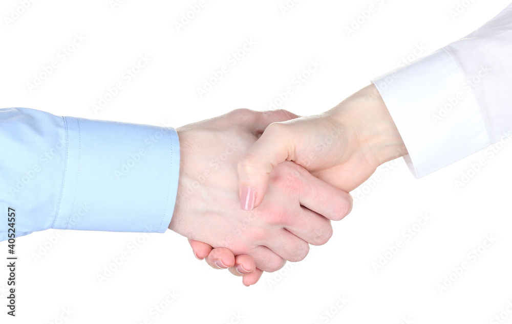 Business handshake isolated on white Business handshake isolated on white
