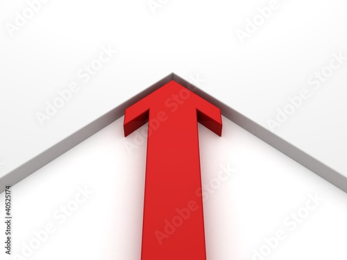 red success arrow in white ...