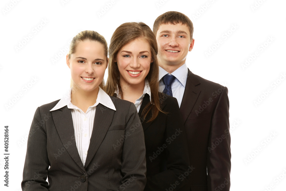 An image of a business people standing to each other An image of a business people standing to each other