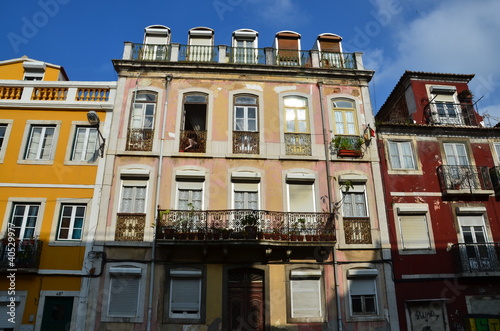 Típicas viviendas en Lisboa.