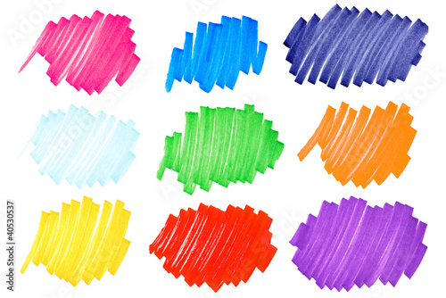 Colorful ink blots-very large-set2