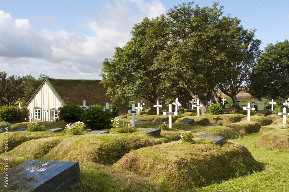 Cemetery in Iceland
