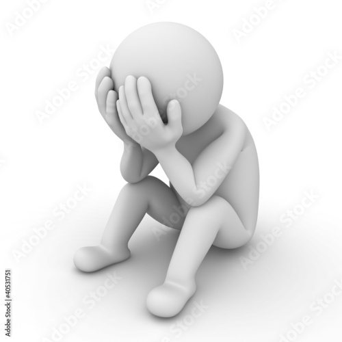 Obraz na płótnie Ashamed and frustration