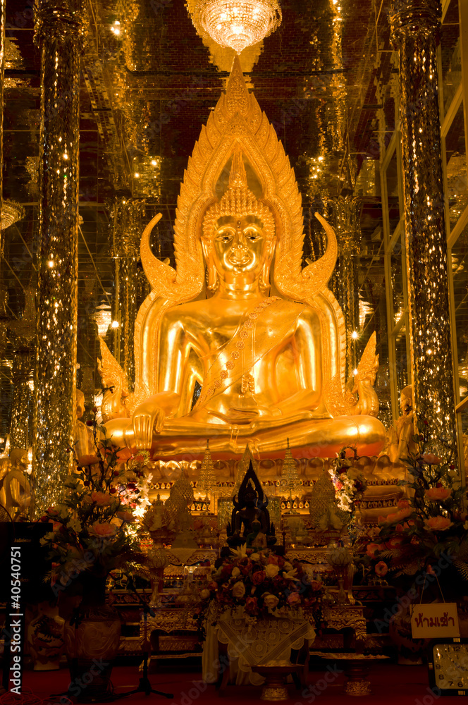 The Buddha in the temple of Wat tasung at in uthaitanee