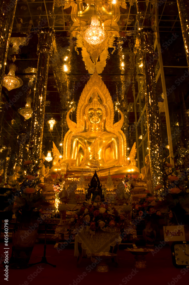 The Buddha in the temple of Wat tasung at in uthaitanee
