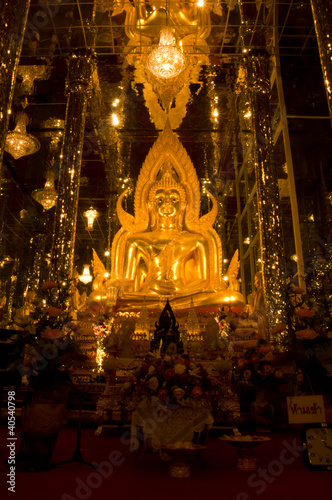 The Buddha in the temple of Wat tasung at in uthaitanee