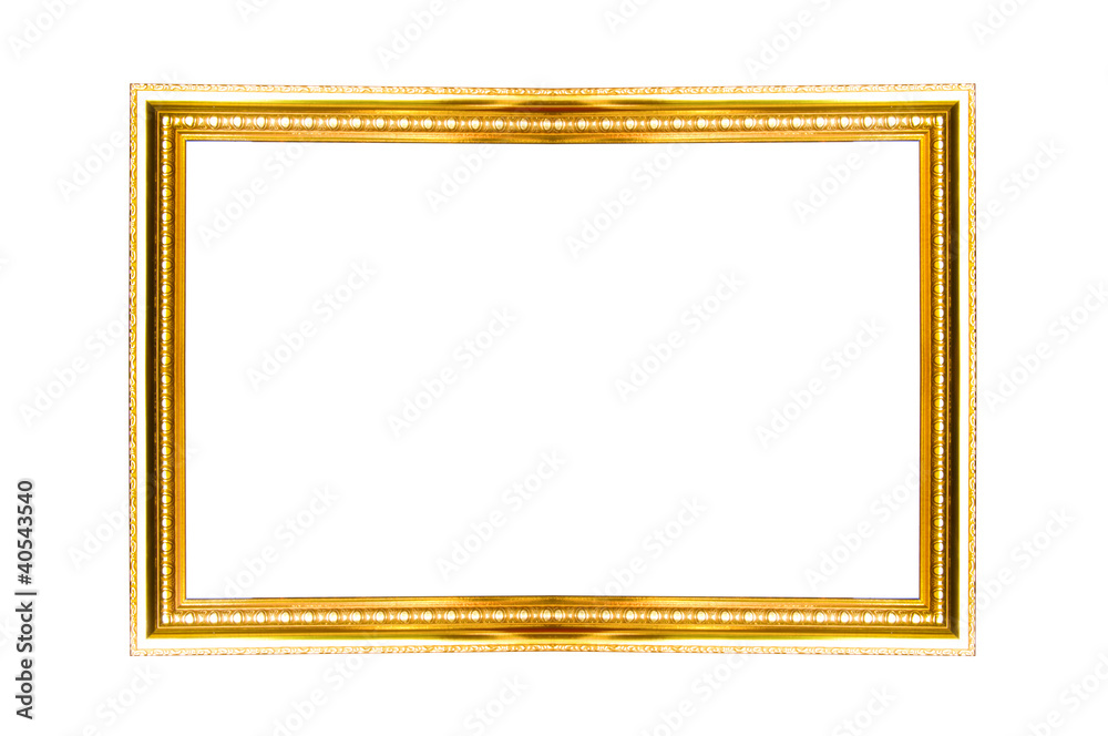 Picture gold frame with a decorative pattern Picture gold frame with a decorative pattern
