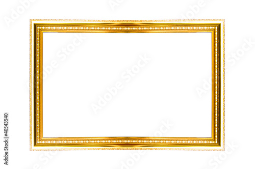Picture gold frame with a decorative pattern