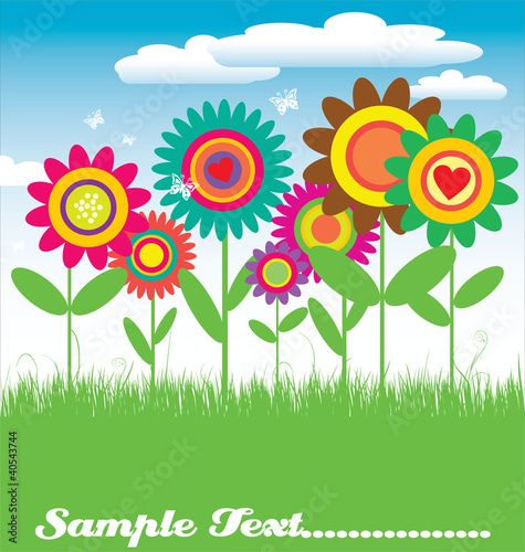 Floral card illustration