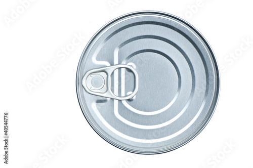 Aluminum soda can isolated on white background