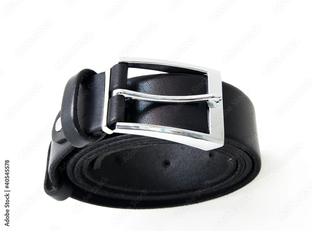 Fototapeta premium Leather belt isolated on white