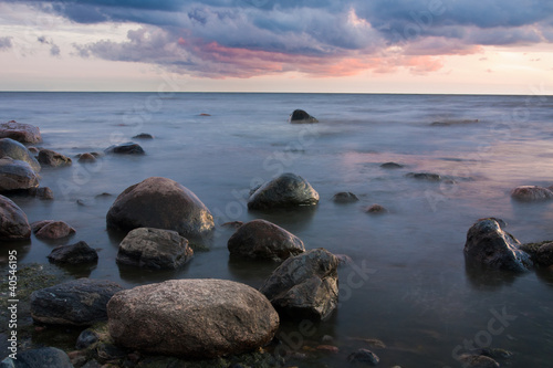 Sunset view over Baltic sea