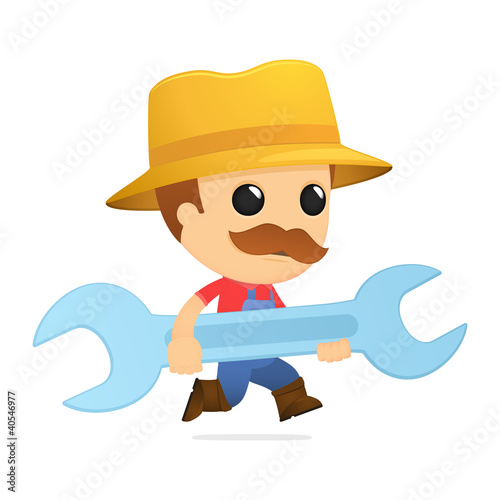 funny cartoon farmer