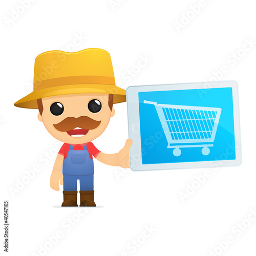 funny cartoon farmer