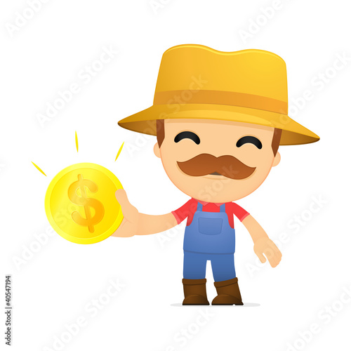 funny cartoon farmer