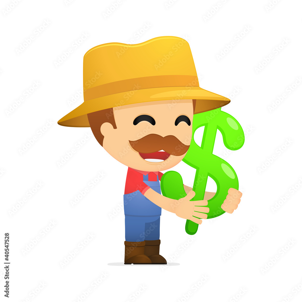 funny cartoon farmer