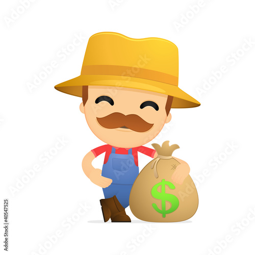 funny cartoon farmer