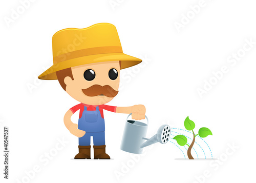 funny cartoon farmer