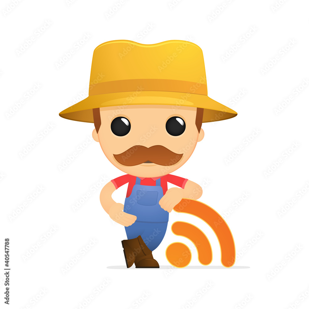 funny cartoon farmer