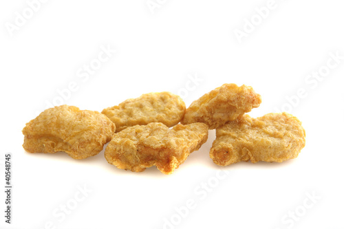 chicken nugget in white background