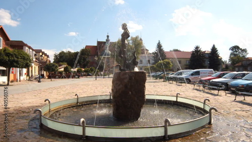 Fountain of a Justine, Niepolomice, Poland photo