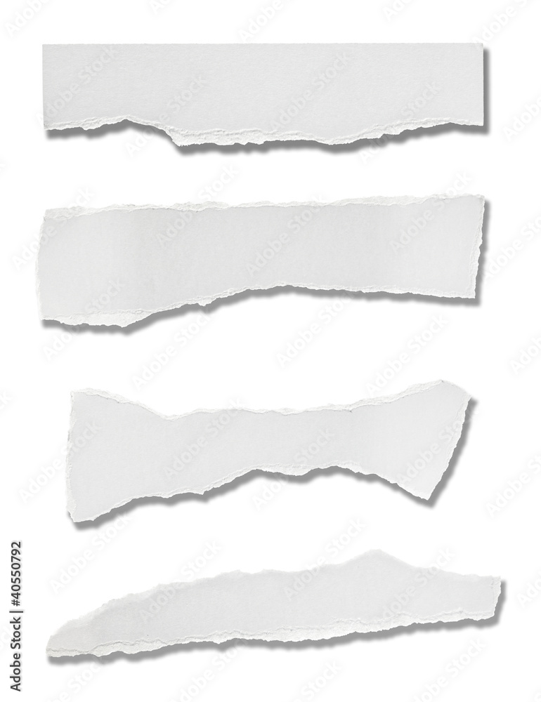 Fototapeta premium white paper ripped message background