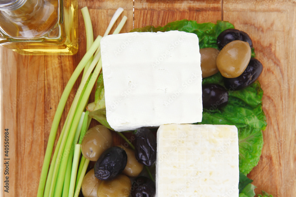 diet food : greek feta white cheese