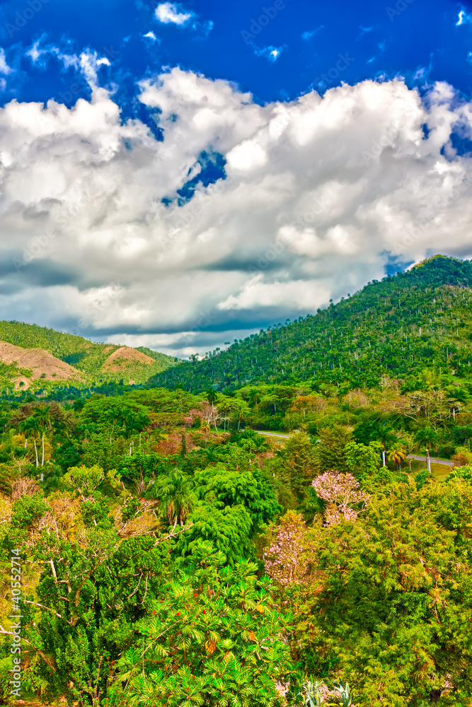 Mountains and tropical valleys in Cuba