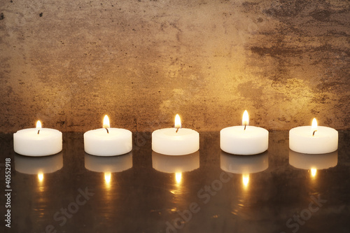 Candles on a row
