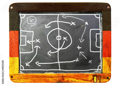 a grungy soccer tactic board, poland 2012, germany