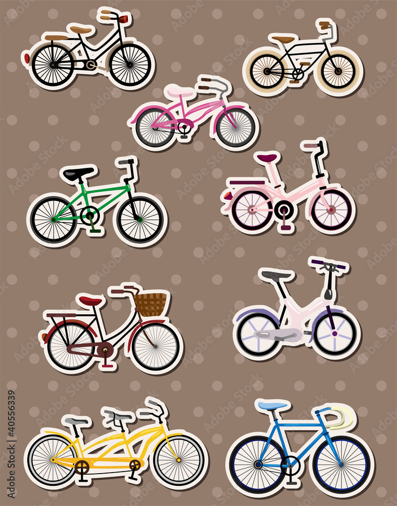 cartoon bicycle stickers cartoon bicycle stickers