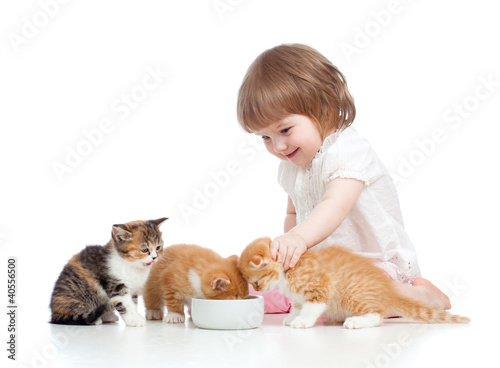 funny child feeding attract...
