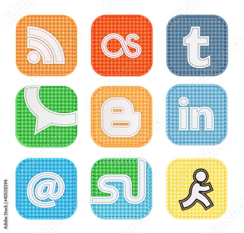 social media icon cloth pattern style 2