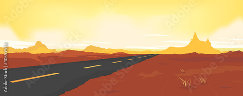Summer Desert Road