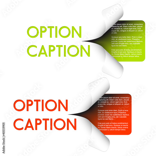 Set of Colorful Vector Sample option stickers