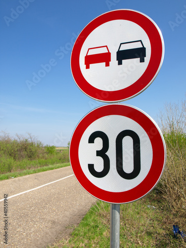 no-passing and the speed limit photo